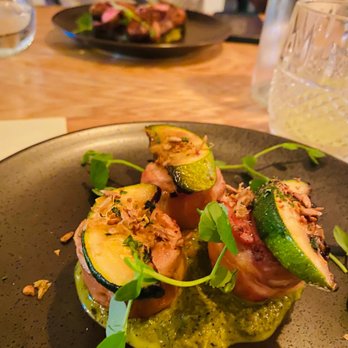 Las Puertas signature dishes The menu is a prix-fixe tasting menu that changes regularly.